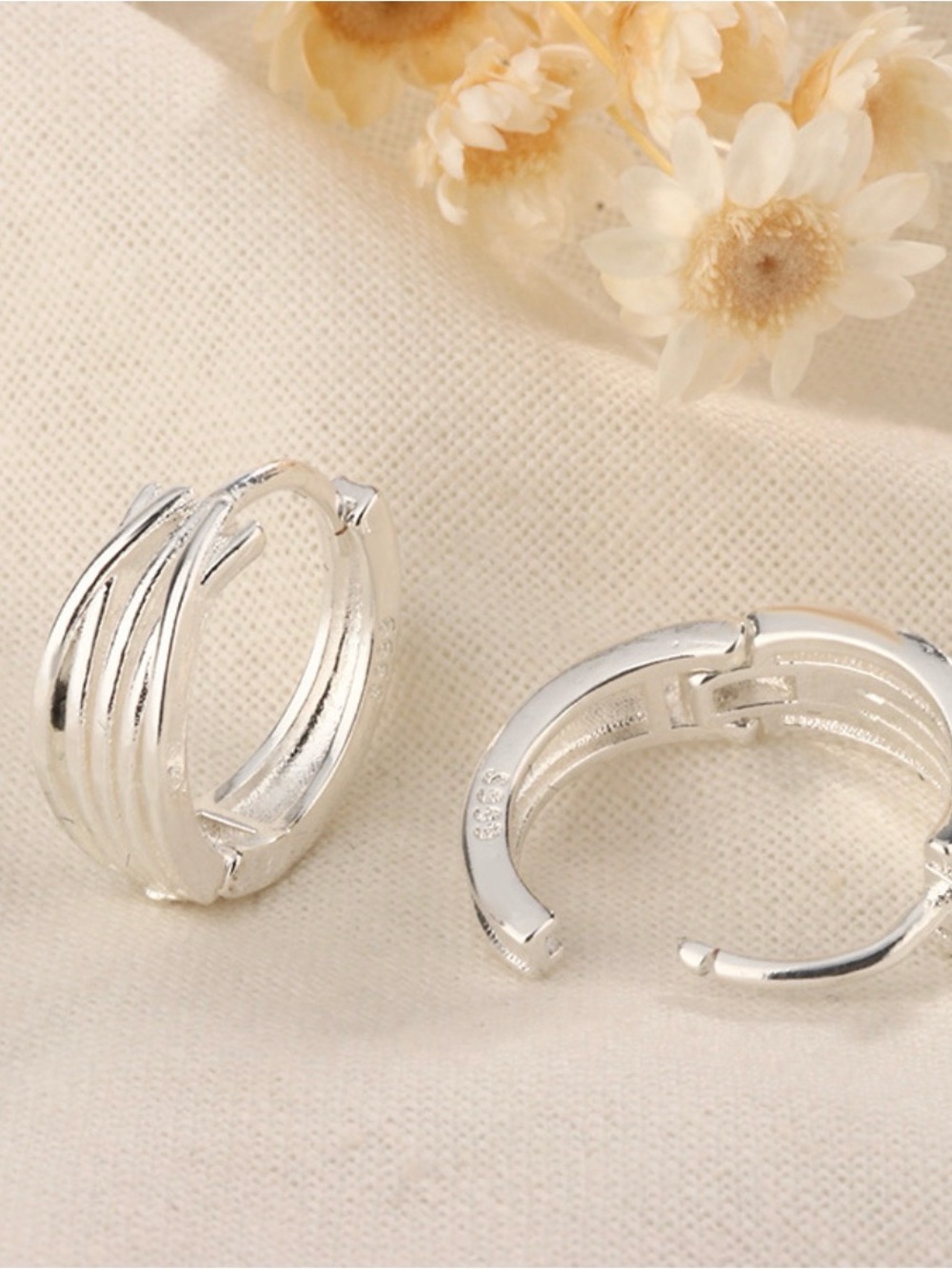 Silver Multi-Band earrings